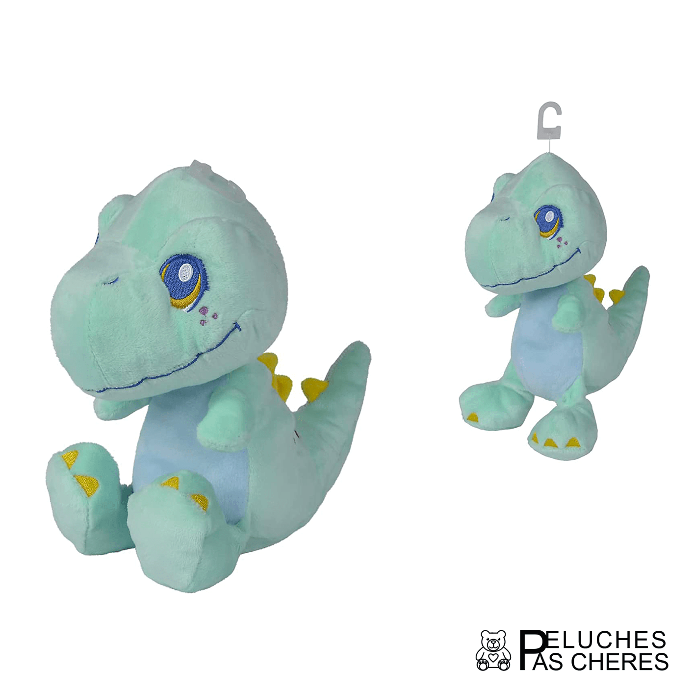 PELUCHE BÉBÉ DINOSAURE VERT Peluches pas chères