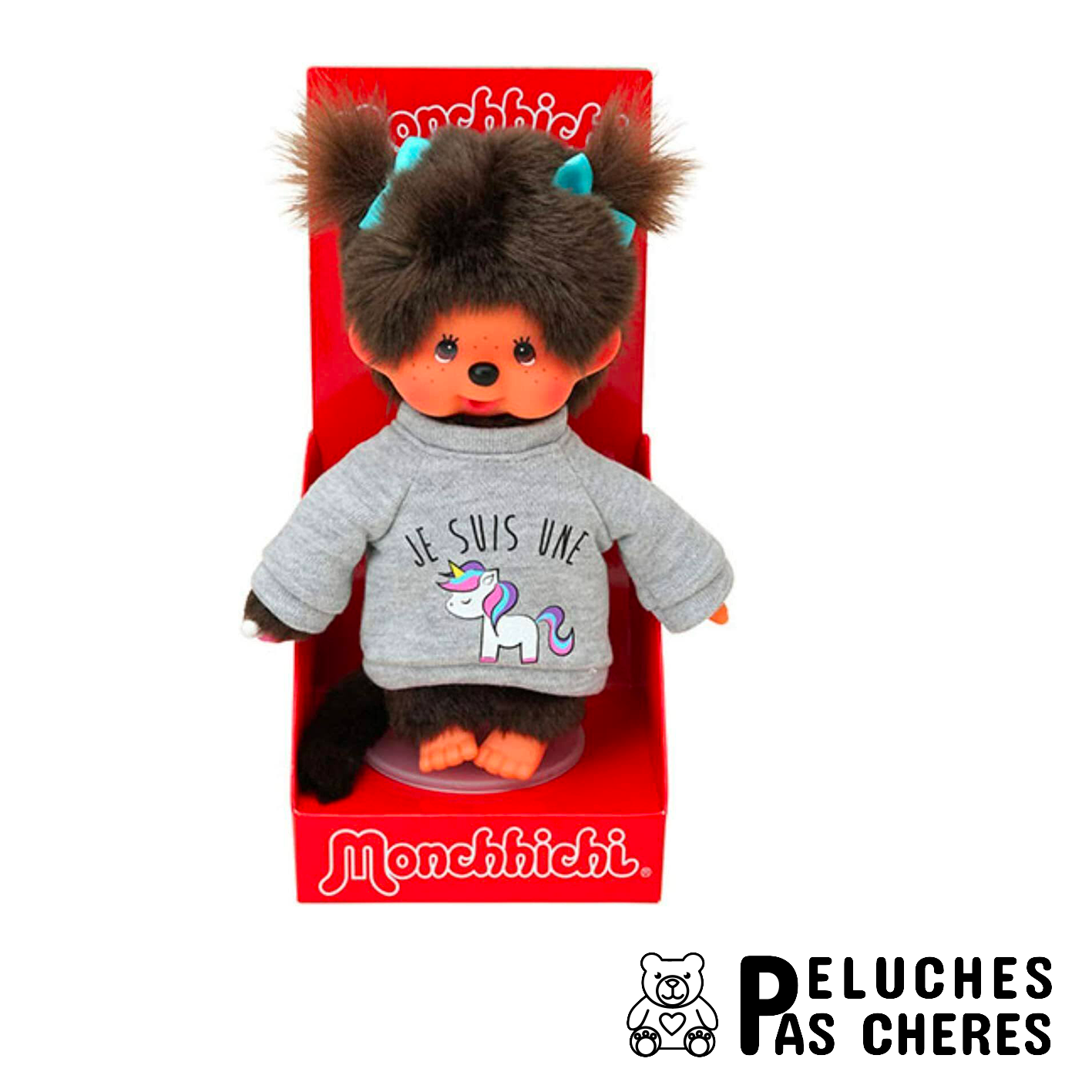 PELUCHE MONCHHICHI LICORNE 18CM Peluches pas chères