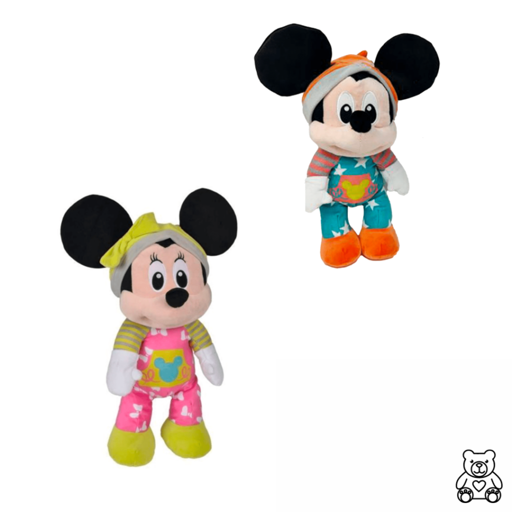 Peluche Mickey Minnie Pyjama 20cm Peluches Pas Chères